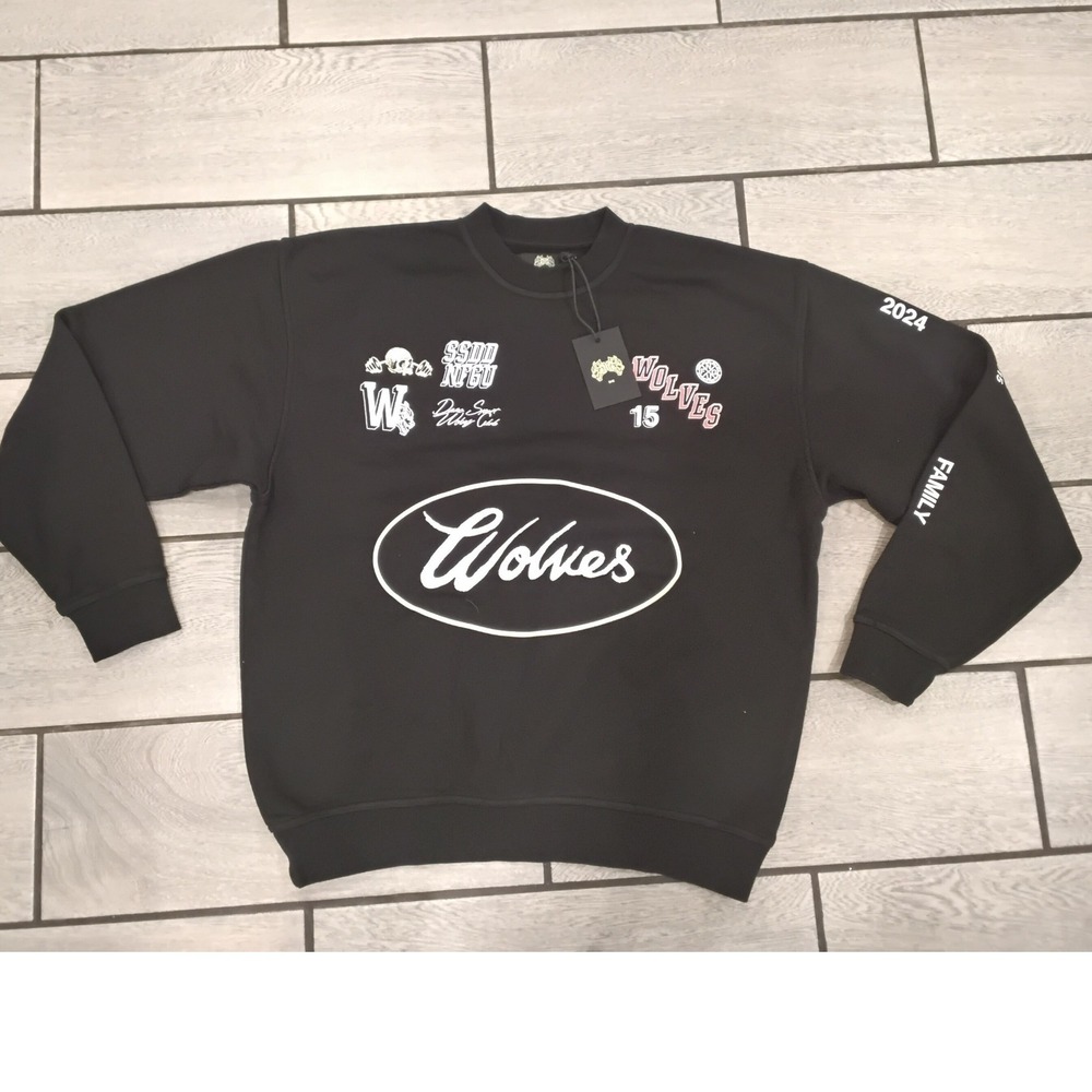 Darc Sport Wolves SHE Crewneck Sweatshirt Black Limited Edition 796/1000 Mens M